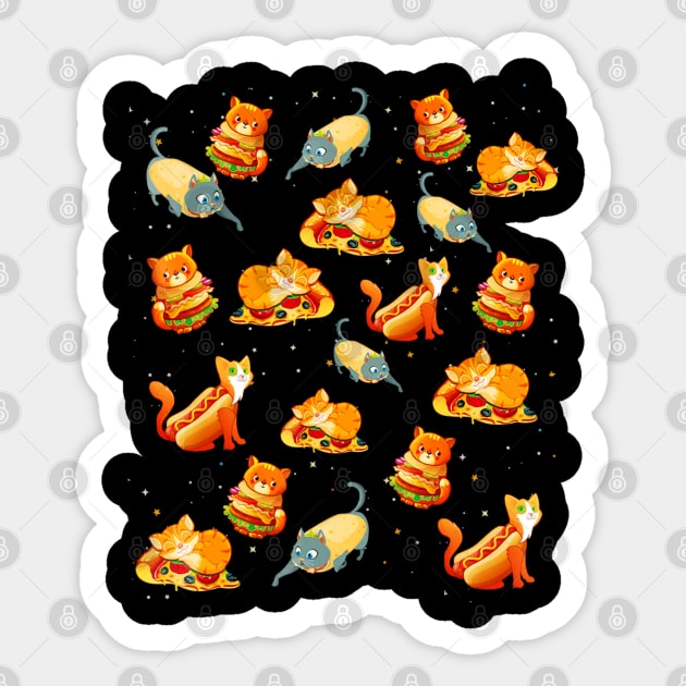 Crazy Space Cat  taco Food Sticker by CovidStore